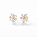 925 sterling silver Bloomlight Earrings with floral-inspired petals, delicate shimmer, limited edition
