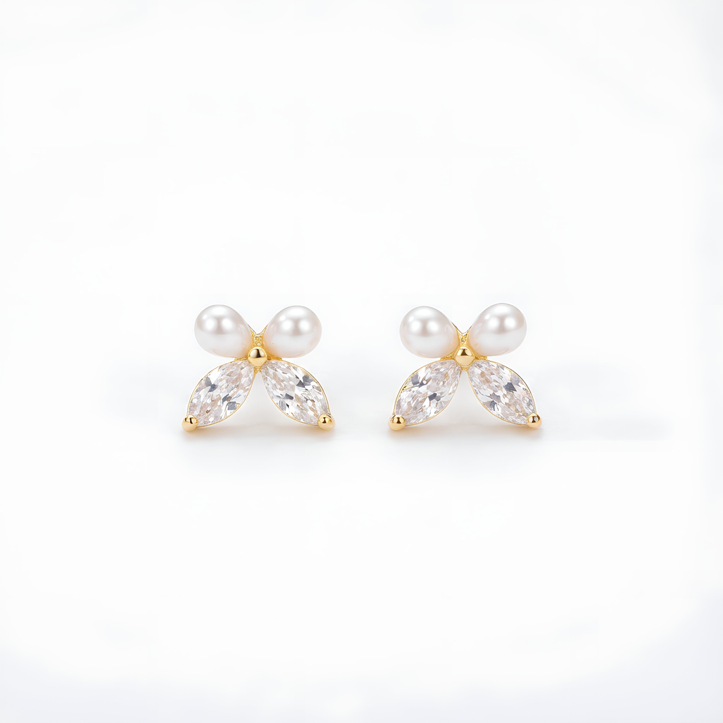 925 sterling silver Quadra Bloom Studs, delicate floral-inspired design, limited edition