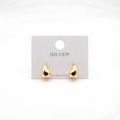 Gold-accent 925 sterling silver Sculpt Hoops, contemporary sculptural design, limited edition