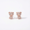 Gold-plated 925 sterling silver CharmBear Studs, playful and charming, limited edition