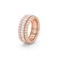 Rose gold-plated 925 sterling silver Duo Glow Ring, dual-layered stackable design, limited edition